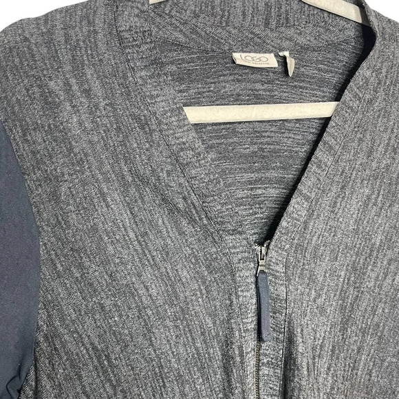 LOGO Lori Goldstein Knit Cardigan With Faux Suede Sleeves Size Large A266500 - Picture 4 of 7